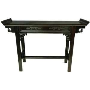 Oriental Furniture ST PJ100 Rosewood Qing Hall Table in Matte Lacquer 