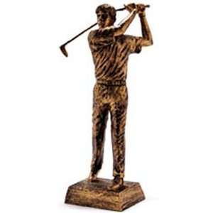 Bronze Finished Resin Male Golfer 