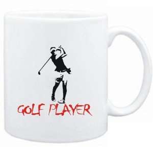 Mug White  Golf Player Silhouette Sports  Sports 