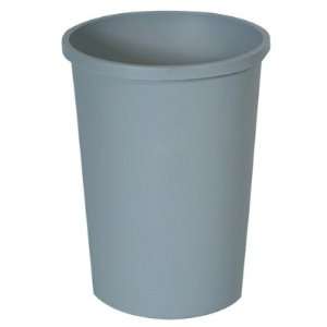   Rubbermaid Gray Round Plastic Wastebasket 44 3/8 qt