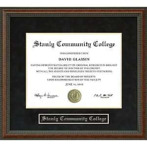 Stanly Community College Diploma Frame 