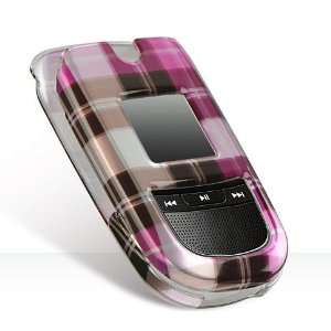  Premium LG VX8360 8360 Crystal Case Pink Checkered Design 