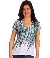   Diagonal Rain Flutter Sleeve V Neck $21.99 ( 44% off MSRP $39.50