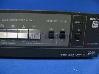 Panasonic WJ 450 Digital Color Quad System  