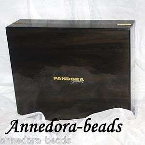 Authentic Pandora Brown wood Jewellery Display Case Box RARE 