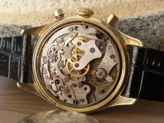 1950s NOREXA Geneve Vintage Chronograph Gold Watch 17j HW Valjoux Cal 