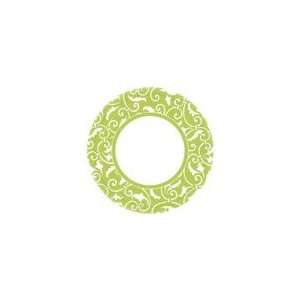 Lime Green Scroll 9 Plates
