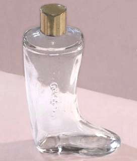 Glass perfume bottle, 5 boot shaped vintage  