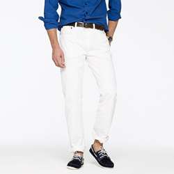 Vintage slim straight fit jean in antique white $108.00