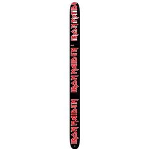  Iron Maiden Red Logo Leather Guitar Strap 2.5 Wide 