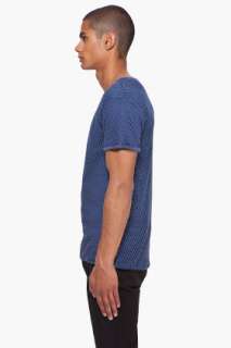 Robert Geller Blue Reversible Mesh Shirt for men  