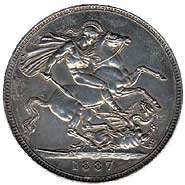 Victoria Jubilee Crown (5 Shillings) 1887 AU  