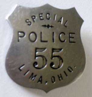 Lima Ohio Special Police Badge Obsolete  