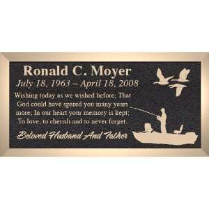  Fishing Boat Ducks   Cast Bronze Memorial Grave Marker   4 