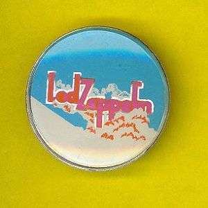 Led Zeppelin crystal top 1982 badge button pinback skyV  