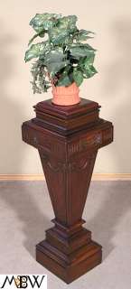 Solid Mahogany Square Fern Plant Stand w/ Removable Top  