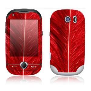 Samsung Corby Pro Decal Skin Sticker   Red Feather