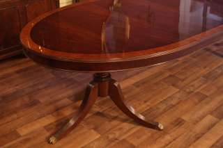 68 Oval Mahagony 3 Leaf Table, Designer Furniture  