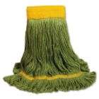 UNISAN Looped End Mop Head, Recycled Fibers, Large, Green