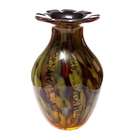 Luxury Lane Hand Blown Golden Amber Art Glass Vase