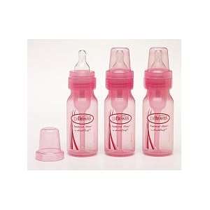 Dr. Browns BPA Free Baby Bottles 4 Oz.   Pink   3 Pack