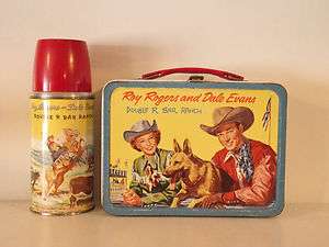 Vintage 1957 ROY ROGERS & DALE EVANS DOUBLE R BAR RANCH Lunchbox 
