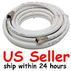 12 FT RG6 Coaxial Digital AV Cable for Satellite TV VCR Video Outdoor 