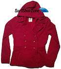 Brand New Womens Roxy Quiksilver Beet Red Blazer Coat Jacket Peacoat 