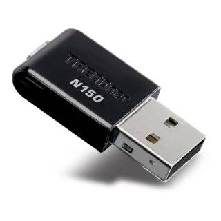 TRENDnet 150 Mbps Mini Wireless N USB 2.0 Adapter TEW 648UB (Black)