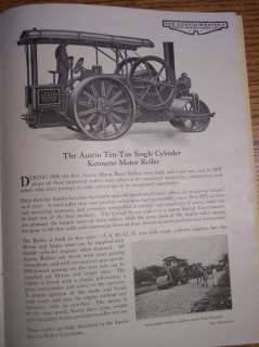 RARE 1910 Road Construction Catalog Steam Roller Grader  