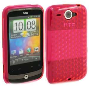     HTC G8 Wildfire Pink Hex Hydro Gel Protective Case Electronics