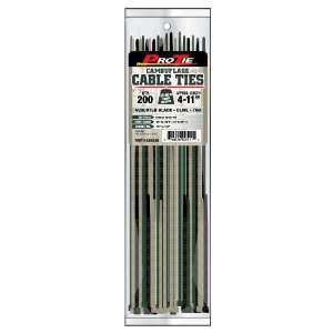Pro Tie CAM200 4 11 Inch Camouflage Standard Duty Assorted Sizes Cable 