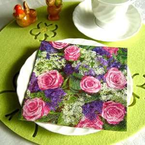From the Rose Garden Lunch Party/ Wedding Napkins Pack of 20  