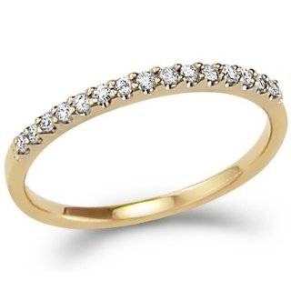 Diamond Wedding Ring 14k Yellow Gold Anniversary Band Bridal (0.15 CT 