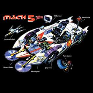 SPEED RACER T Shirt Tee NEW Mach 5 Car Specs (Adult/MEN  