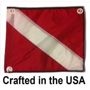   Nylon Dive Flag   Crafted in the USA 16 in by 14 in