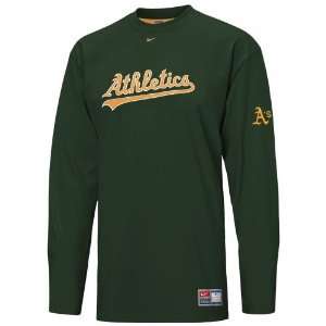 Nike Oakland Athletics Green Outing Tackle T shirt  Sports 
