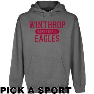  Winthrop Eagles Custom Sport Pullover Hoodie   Gunmetal Sports