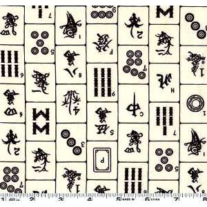  45 Wide Asia Mahjong Ivory Fabric By The Yard Arts 