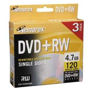  Memorex 4.7GB DVD+RW Media (3 Pack) Electronics