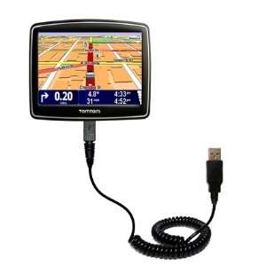  Coiled USB Cable for the TomTom XL 340S with Power Hot 