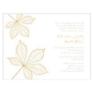  Autumn Leaf Invitation   Harvest Gold