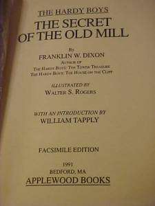 The Secret of the Old Mill Hardy Boys Mystery  