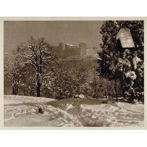  1928 Festung Hohensalzburg Castle Salzburg Austria Snow 
