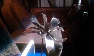Flower Yard garden stake steel stick metal art petal #3  