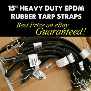   Rubber Tarp Strap (Box of 48) black color bungee cord truck tie down