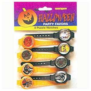  Halloween Puzzle Watches 8pk. Toys & Games