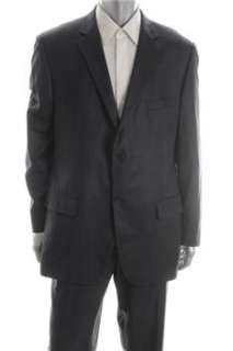 Tasso Elba Mens 2 Button Suit Blue Wool 46L  