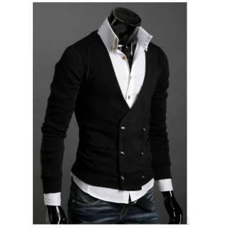   New Mens Casual Slim Fit Long Sleeve Sweaters Shirts 2 colors  