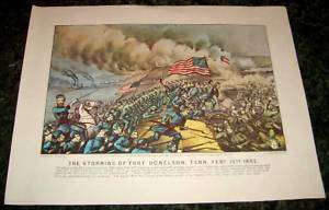Storming Of Fort Donelson Tennessee Civil War Print  